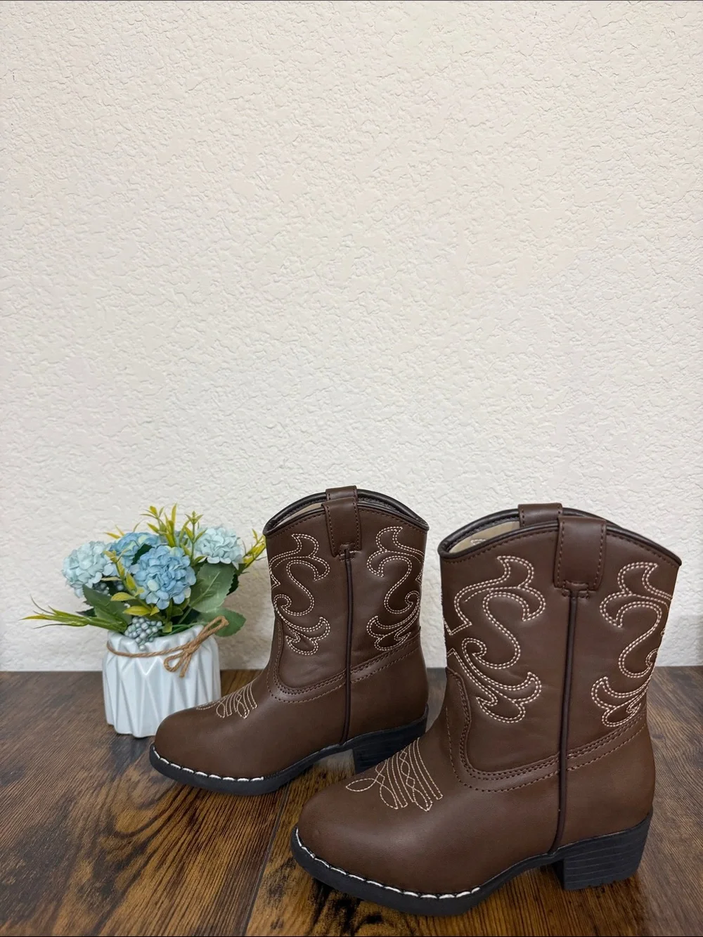 Flex Trail • Toddler Boys Brown Western Cowboy Boots Rodeo NWOT